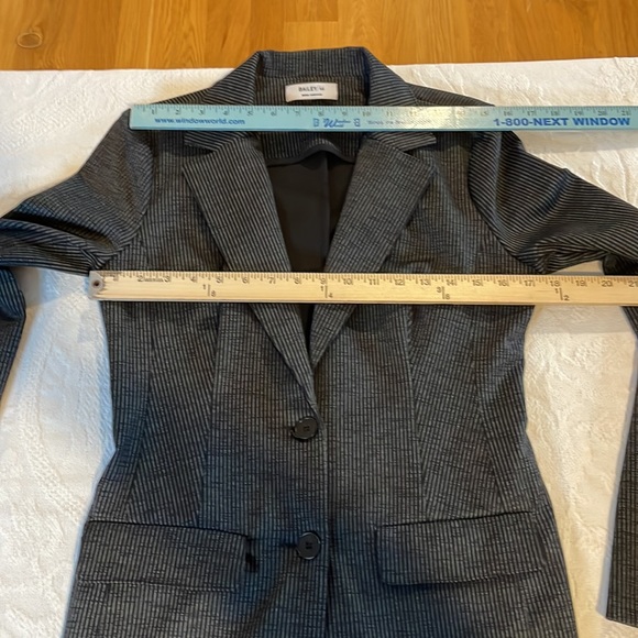 Bailey / 44 Medium Soft Peter the Great Striped Blazer in Black & Anthracite - Picture 9 of 12